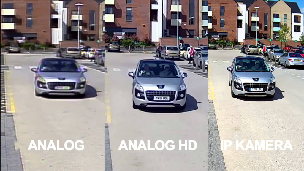 Yukarıdaki resimde de görüldüğü gibi IP kameraların Analog Kameralara üstünlüğü bariz görülmektedir. IP Kameralar, NVR (Network Video Recorder) Ağ Kayıt Cihazı yardımı ile olayları kayıt altına alarak geçmişte yaşanan olayları izlemenize yardımcı olur. Dilerseniz evinizde 1 adet IP kamera, dilerseniz fabrikanızda tek bir kayıt cihazı ile 256 adet IP kameraya kadar görüntü alabilirsiniz, fakat analog sistemlerde bu sayı maksimum 64 adettir.